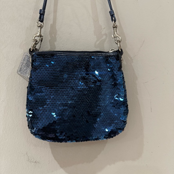 Coach Blue Sequins Poppy Crossbody - Picture 5 of 16